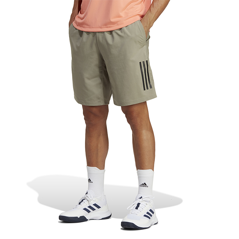 adidas Club 3-Stripes Tennis Shorts 'Silver Pebble' HT7167