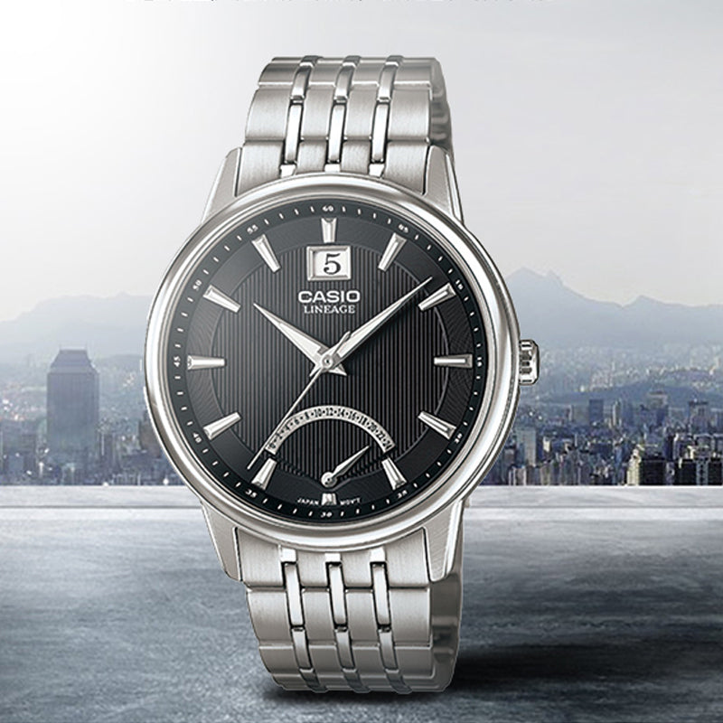 Casio Lineage Analog Watch 'Silver Steel Black' LIN-202D-1AV