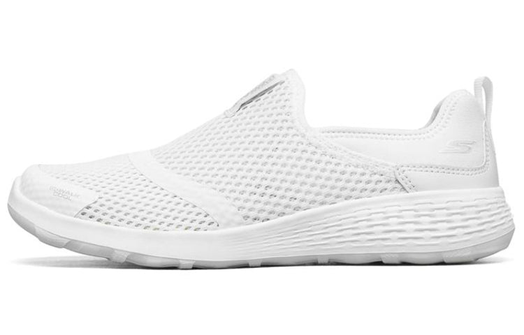(WMNS) Skechers Go Walk Cool Slip-on Shoes White 667082-WHT