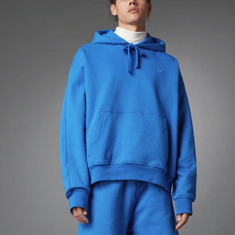 adidas originals Blue Version Series Solid Color Cotton hooded Pullover Sports H33459