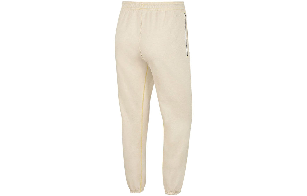 Men's Nike Dri-FIT Standard Issue Solid Color Casual Sports Long Pants Creamy White CK6366-252