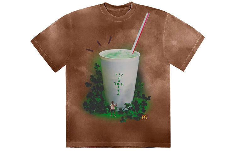 Travis Scott Cactus Jack x Mcdonald Crossover Tie Dye Short Sleeve Unisex Brown TC-14