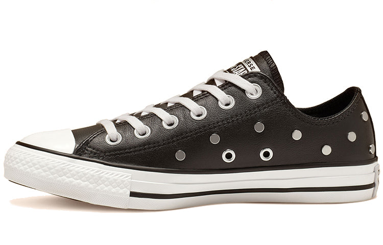 (WMNS) Converse Chuck Taylor All Star Studs Low Top Leather Spot Rivet Black 565851C