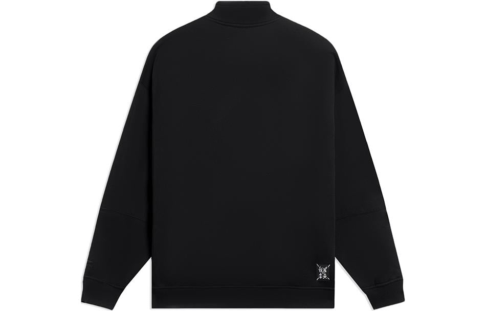 Li-Ning Graphic Half Zip Sweatshirt 'Black' AWDSB53-3