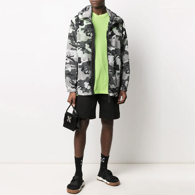 Off-White SS21 Logo Alphabet Button Shorts Loose Fit Black OMCB049S21FAB0011001