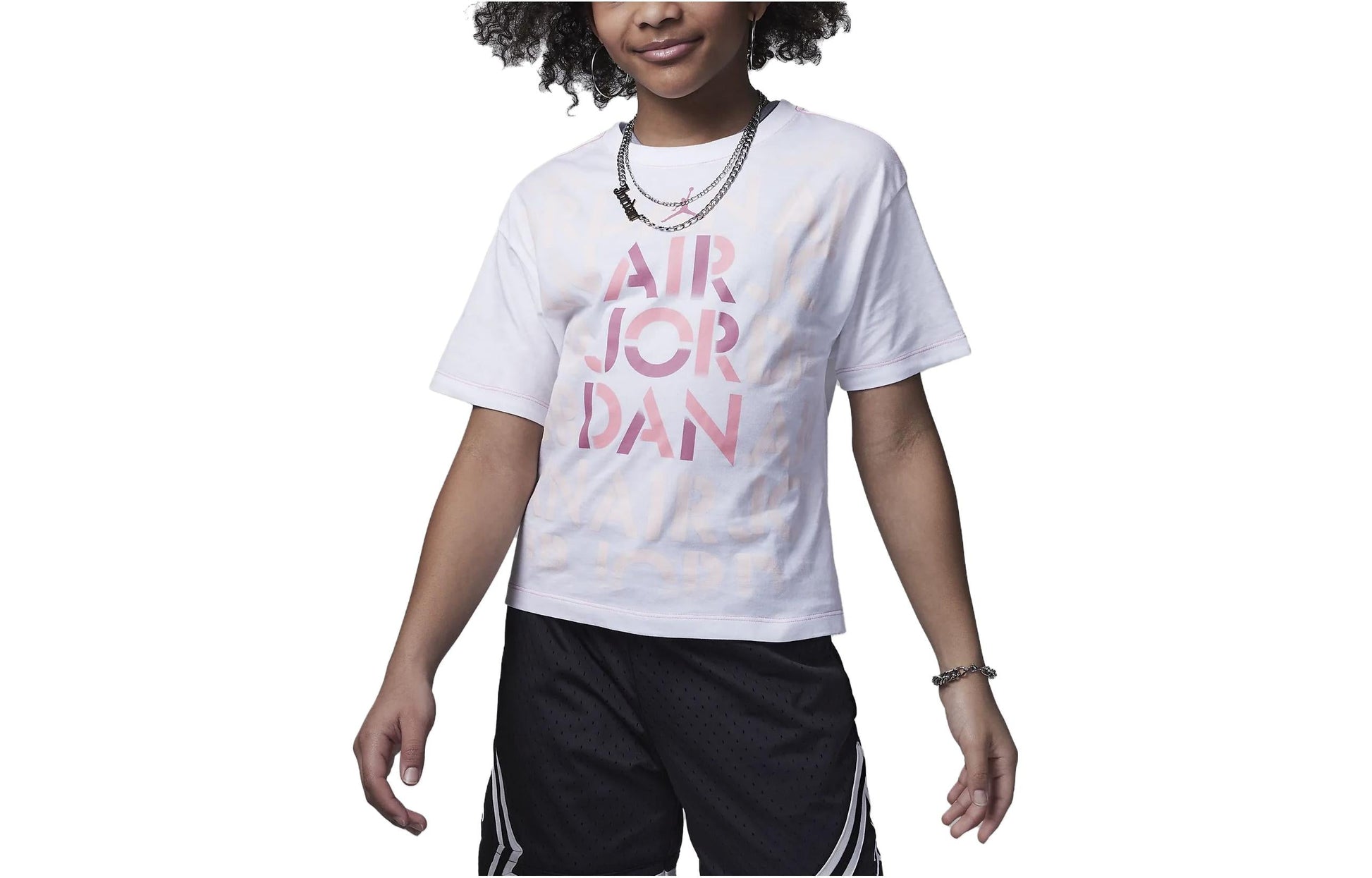(GS) Air Jordan Focus T-Shirt 'White' 45C401-001