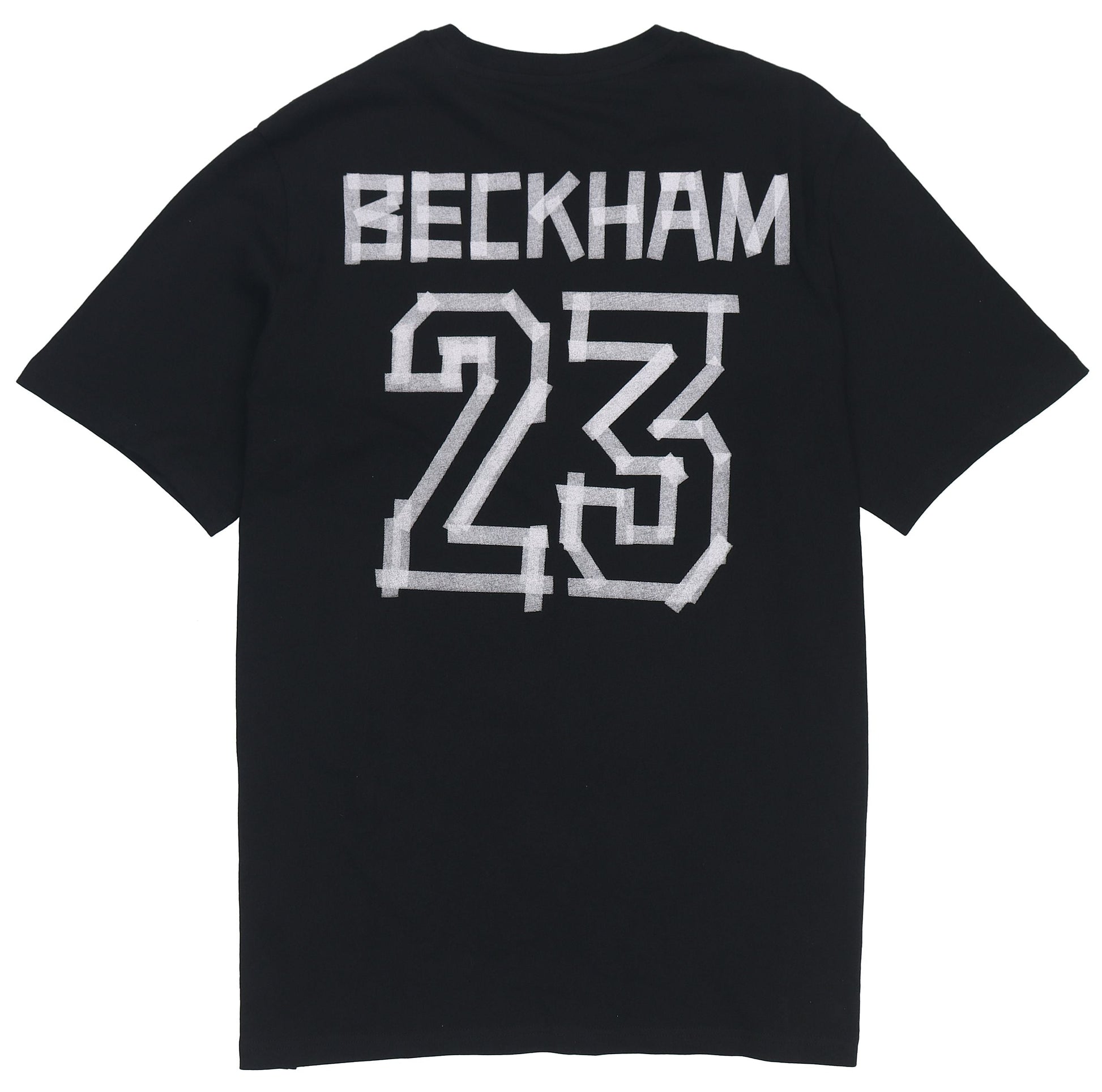 Men's adidas Beckham G T Athleisure Casual Sports Alphabet Round Neck Short Sleeve David Beckham No. 23 Black T-Shirt HA0939