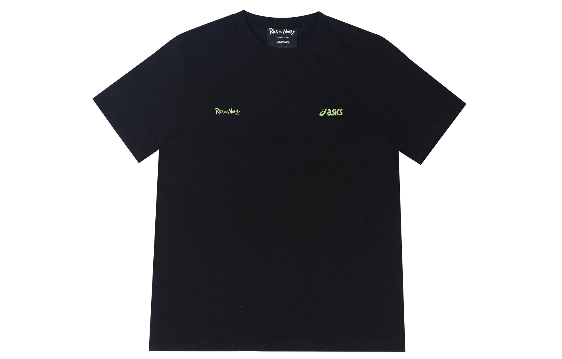 ASICS x Rick and Morty Crossover Cartoon Printing Sports Round Neck Short Sleeve Couple Style Black 2203A032-001