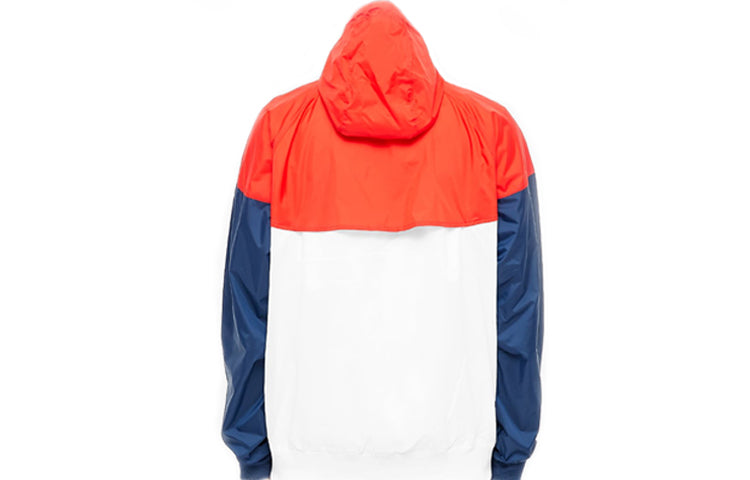 Nike Nsw Windrunner Multicolor Splicing Running Windproof Jacket Orange White Blue AR2191-104