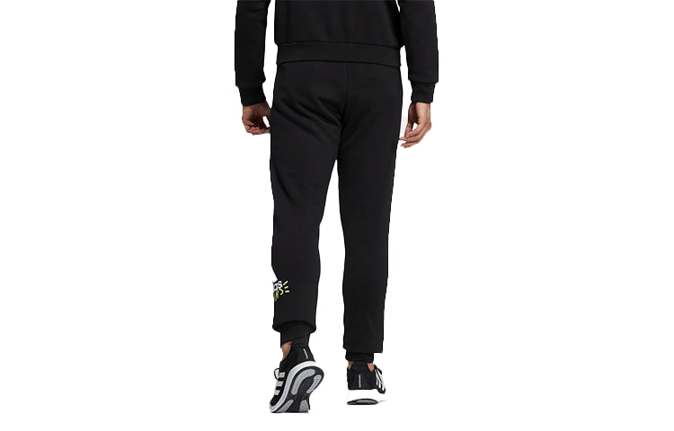 adidas outlets Casual Sports Gym Bundle Feet Pants Black HM9385