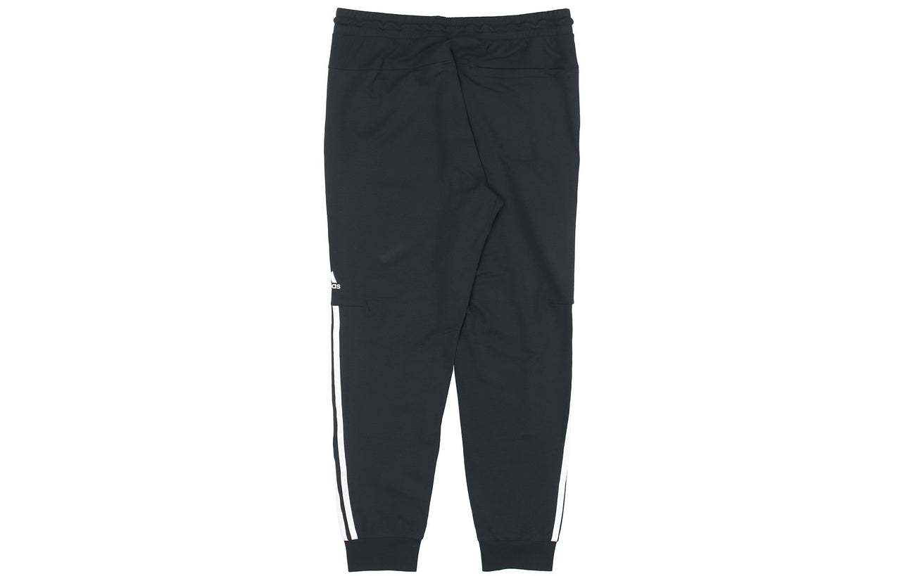adidas Plaid Pants Knitted Sports Pants Men Black FT2843