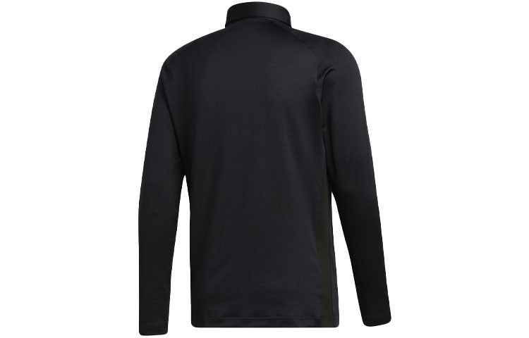 adidas Brushed Brushed Ls Pl Golf Sports Training Casual Long Sleeves polo Black FS6844