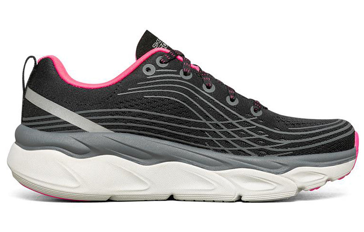 (WMNS) Skechers Max Cushioning Ultimate Low-Top Running Shoes Black/Pink 17691-BKHP