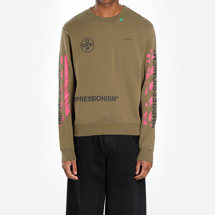 Off-White SS19 logo Arrows Sketch Mens Logo Round Neck Sweater OMBA025R190030154328