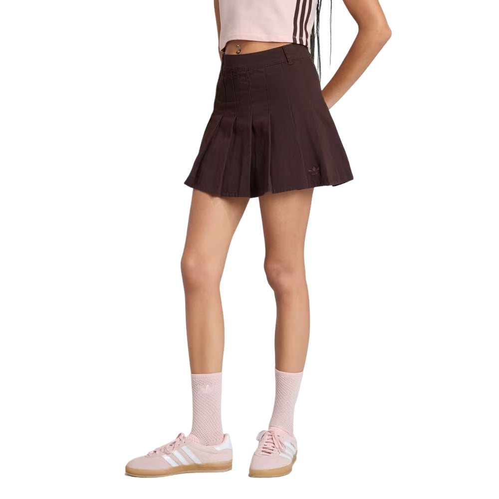 (WMNS) adidas Twill Pleated Skirt Asia Sizing 'Aurora Coffee' KD5446