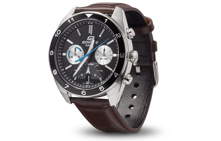 Men's CASIO EDIFICE Series Watch Business Mens Black Analog EFV-590L-1AVUEF