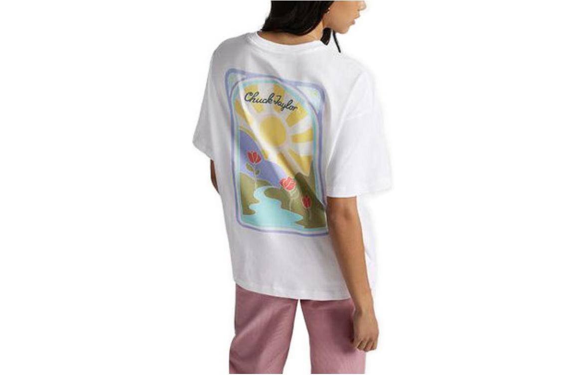 (WMNS) Converse Chuck Taylor High Summer Art OS Tee Asia Sizing 'White' 10025186-A01
