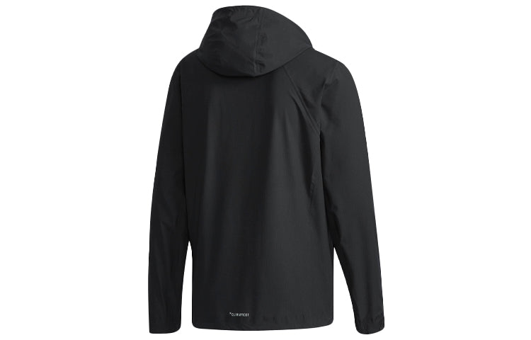 adidas Outdoor Sports waterproof hooded Interchange Jacket Black CV4862