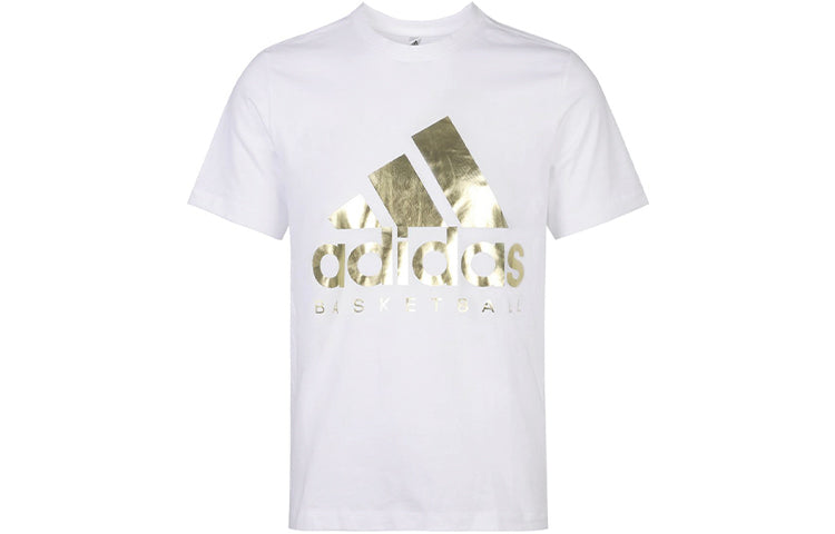 adidas Basketball Sports Round Neck Short Sleeve DX0297