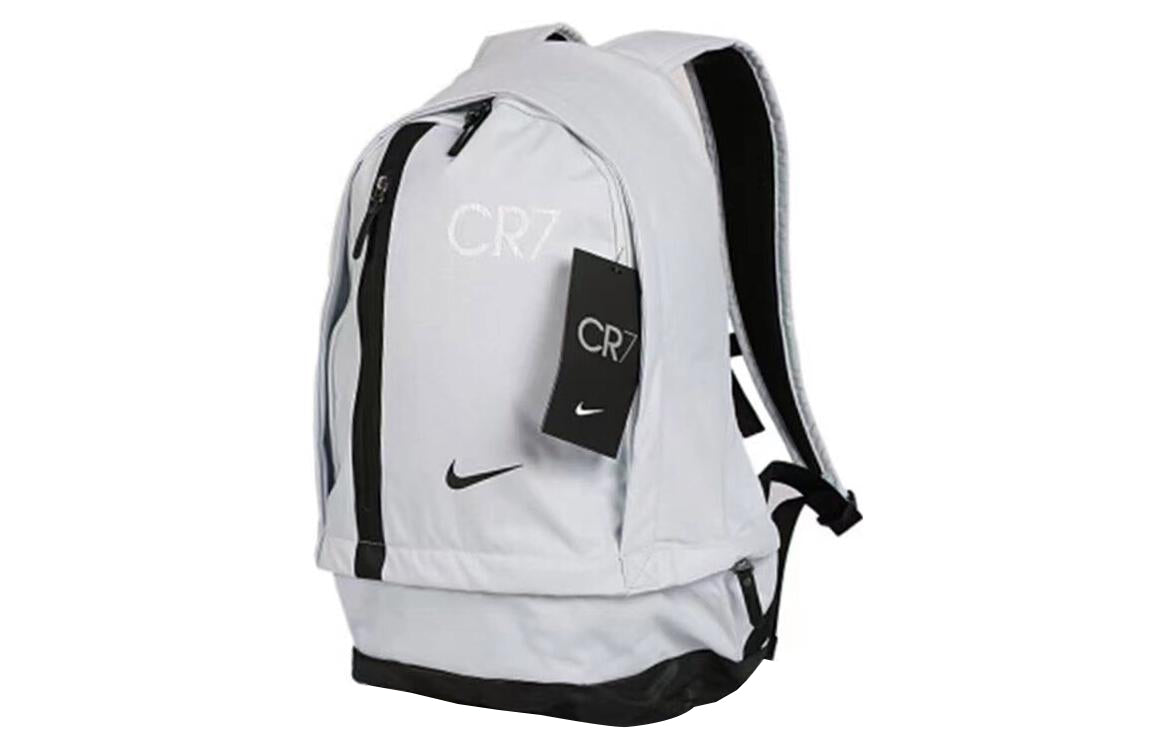 Nike CR7 Training Casual Sports Large Capacity Logo Backpack Unisex Gray White Graywhite BA5278-043