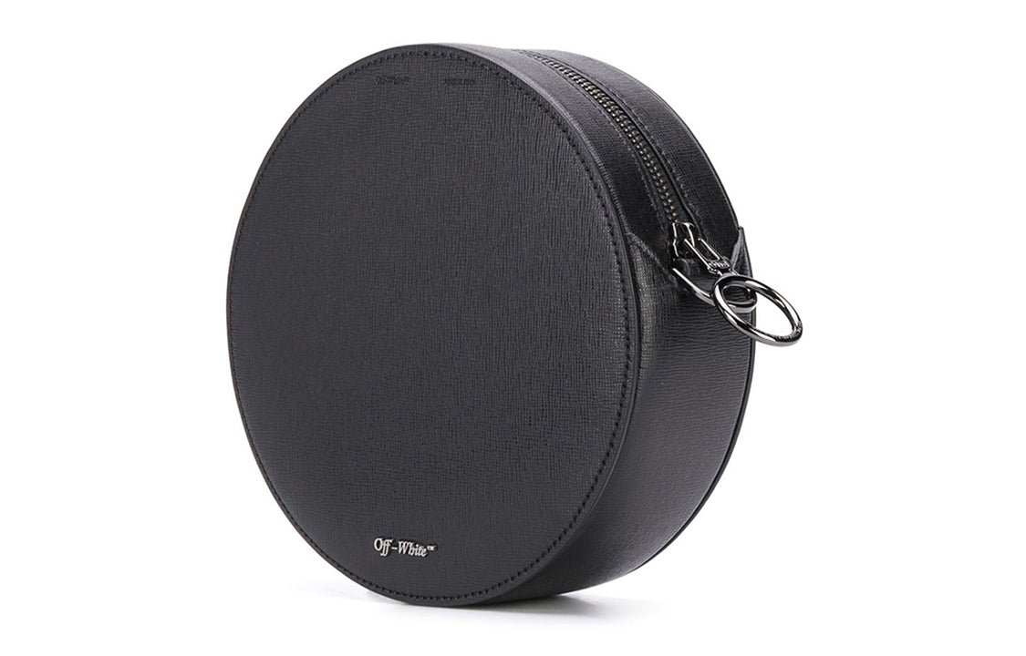 (WMNS) Off-White Diag Round shoulder bag Black OWNA110S20LEA0011001