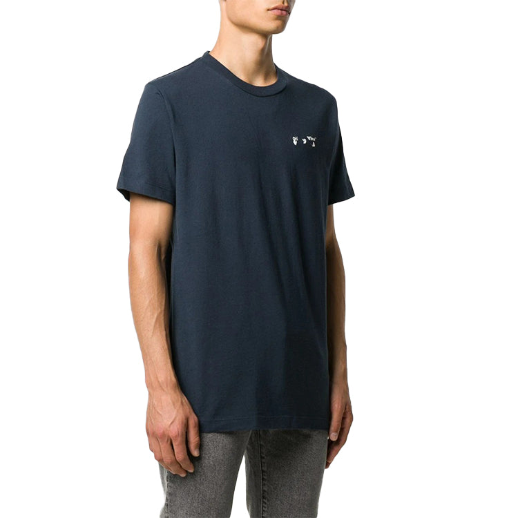 Off-White FW20 Logo Applique Short-sleeve Tee Men's Grey/White OMAA027E20JER0014501
