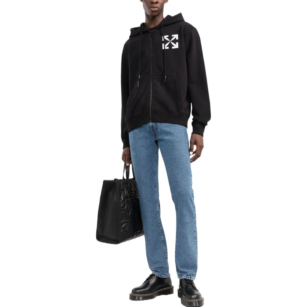 Off-White Arrow Hoodie 'Black' OMBE013C99FLE00210011