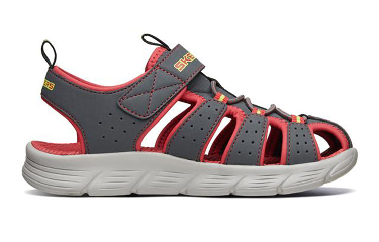 (GS) Skechers C-Flex Sandal 'Grey Red' 97810L-CCRD