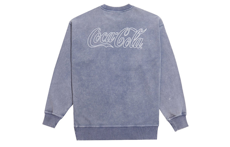 KITH x Coca Cola Crossover Small KITH Logo Distress Round Neck Washed Blue KHW2136-109