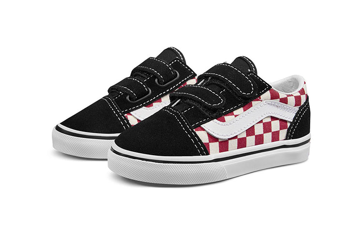 (TD) Vans Old Skool V 'Checkerboard - Black Red' VN0A344K35U