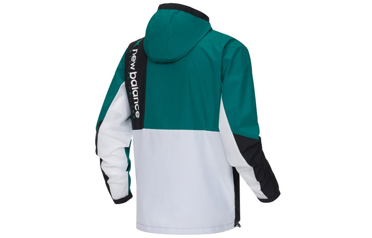 New Balance Men's New Balance Colorblock hooded Jacket Green AMJ03044-TMT