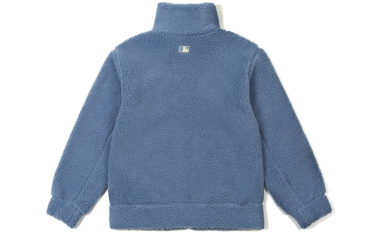 MLB Los Angeles Dodgers lamb's wool Stand Collar Jacket Unisex Blue 31JPF3061-07U