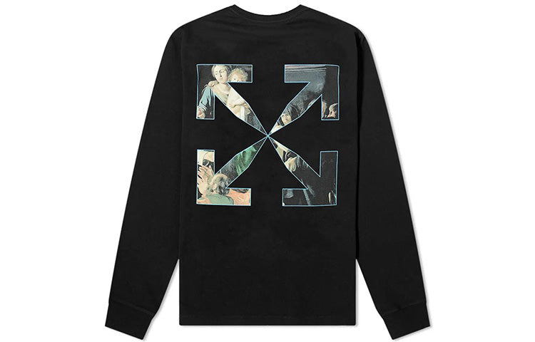 Off-White Caravaggio Multi-Color Our Lady Painting Arrow Long Sleeves Ordinary Version Black OMAB001E20JER0051010