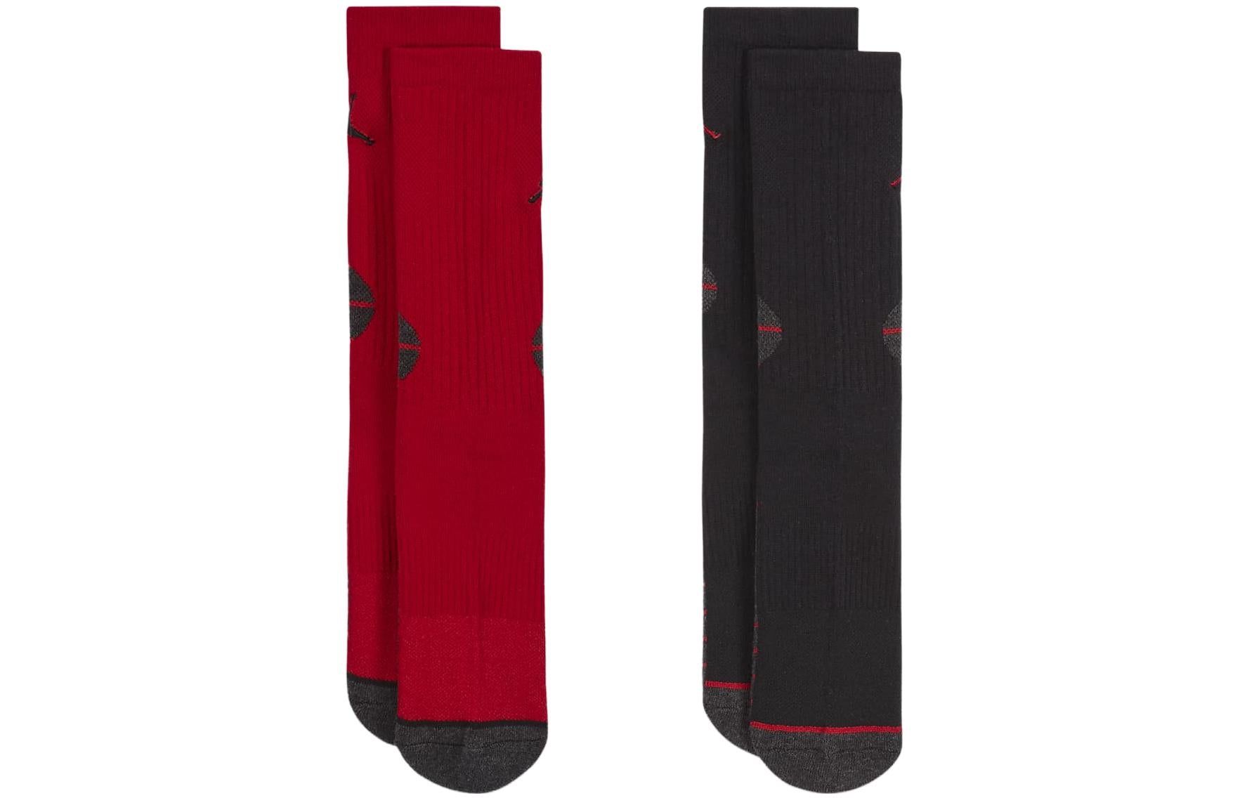 (GS) Air Jordan Dri-FIT Crew Socks (2 pairs) 'Black' FJ6777-010