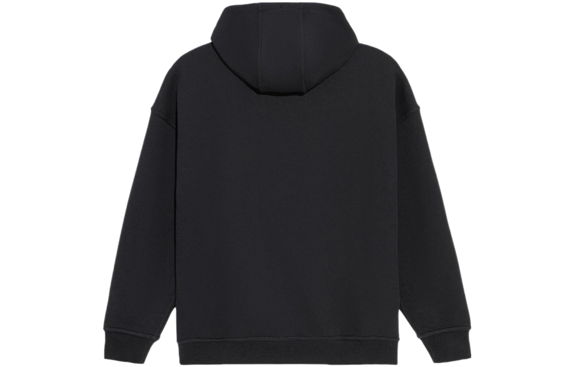 Li-Ning Sports Stylish Series Reversible Loose Hooded Zipper Black Gray AWDS081-6