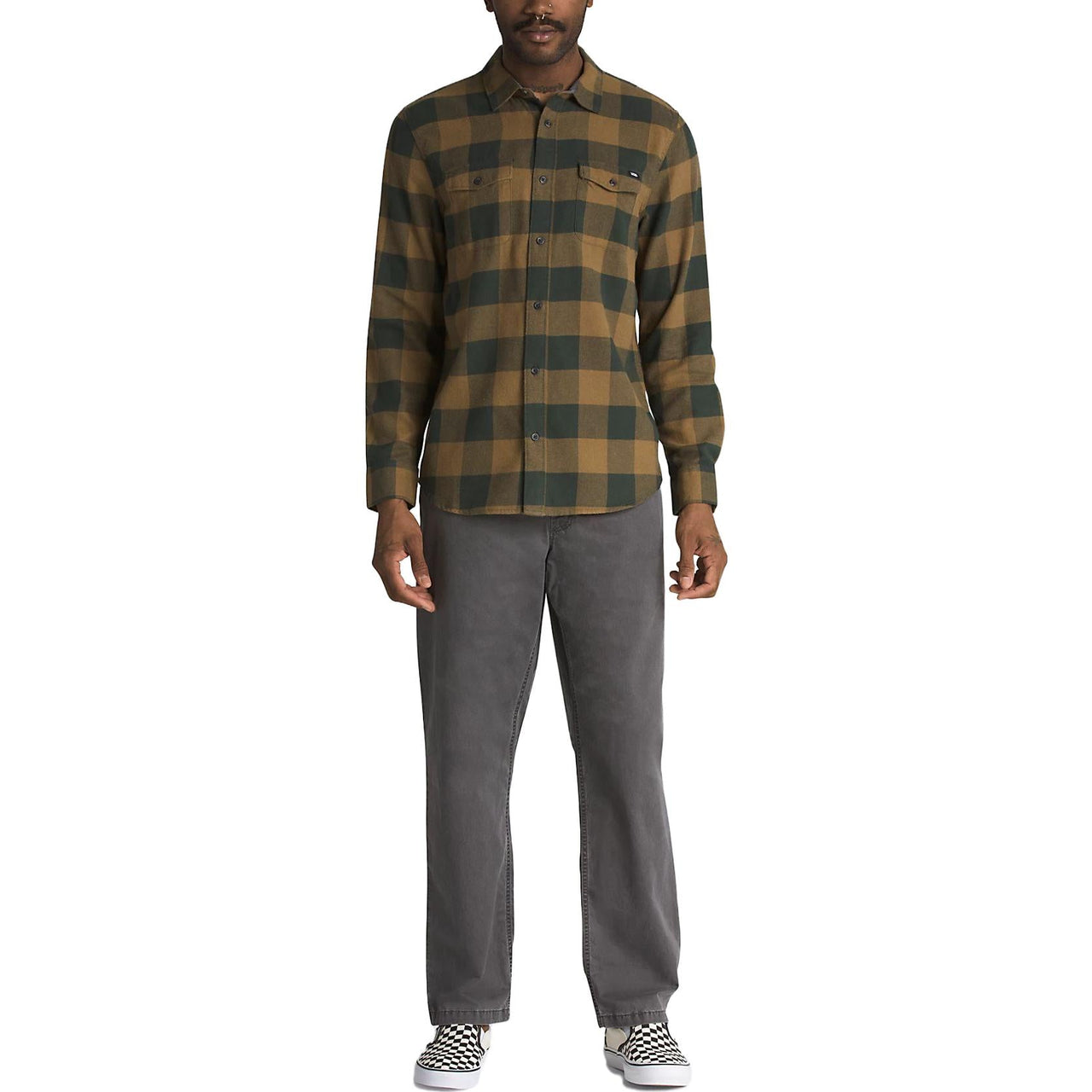Vans Aliso Flannel Button Down Shirt 'Deep Forest' VN0A49LDCMD