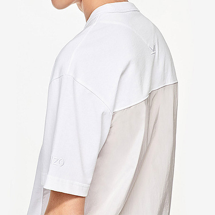 Men's KENZO Solid Color Basic Short Sleeve White F95-5TS029-4BD-01