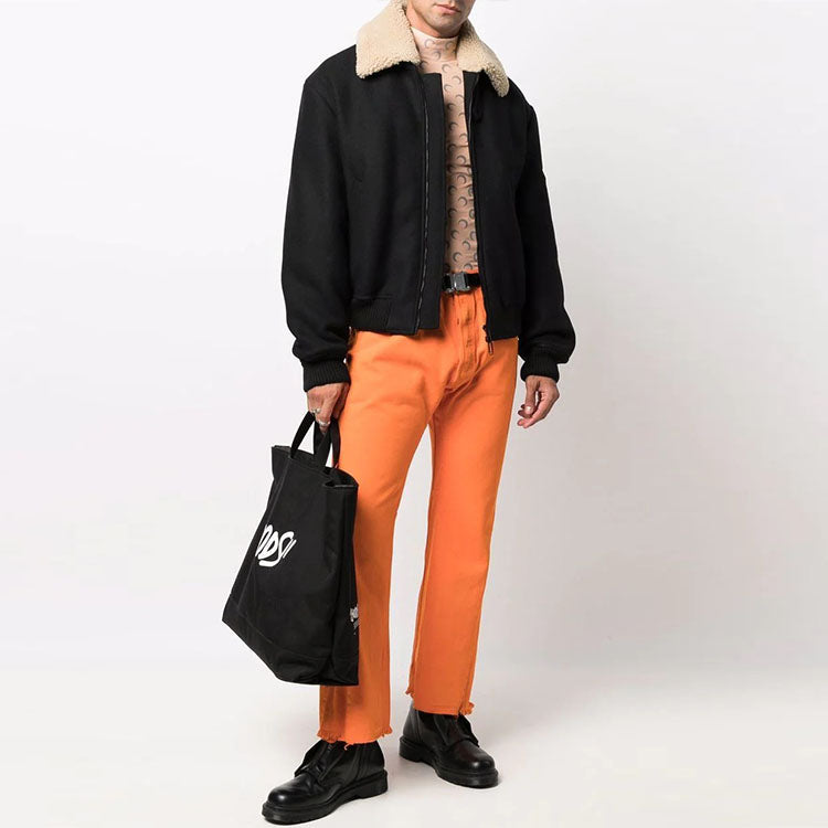 Off-White lapel aviator Jacket Version Black OMEA294F21FAB0011000