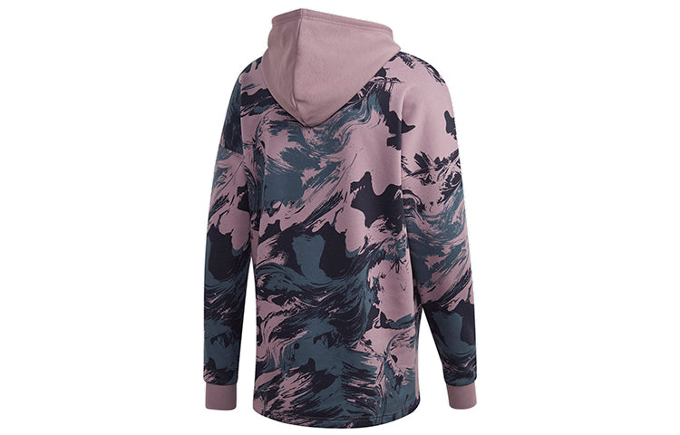 adidas logo Printing Tie Dye Casual Sports Pullover Purple GG6723
