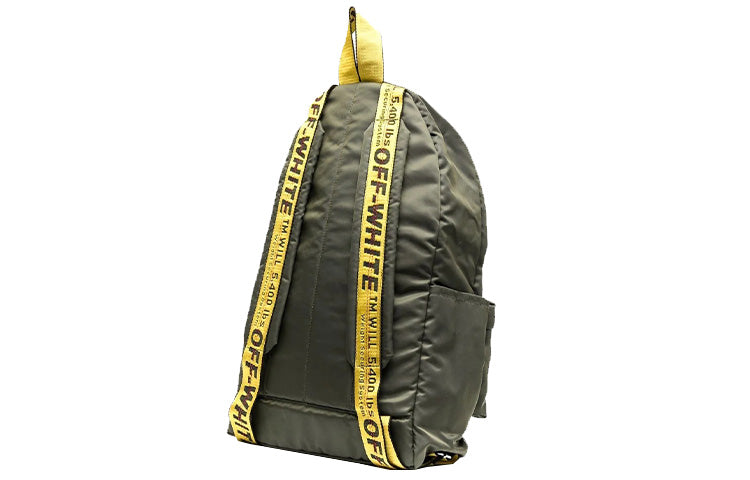 Men's Off-White Green Backpack OMNB003F21FAB0065555
