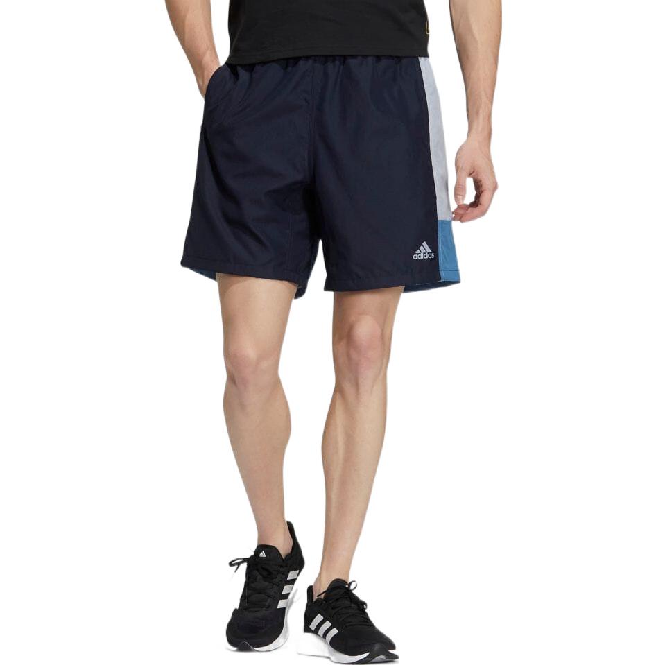 Men's adidas Solid Color Splicing Straight Shorts Blue HD0063
