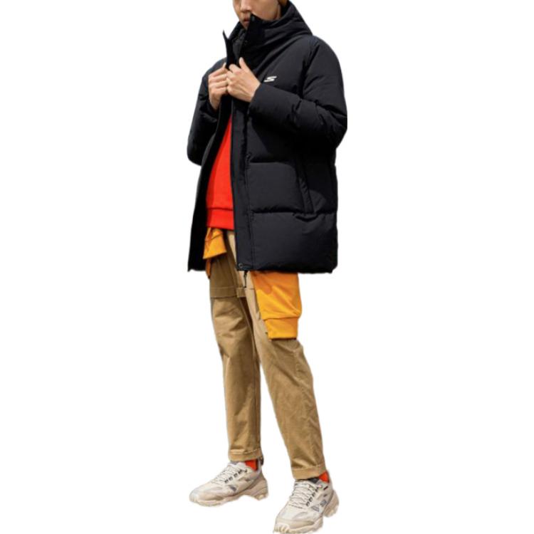 Skechers Logo Printed Medium-Length Hooded Down Jacket 'Multi-Color' P421M041