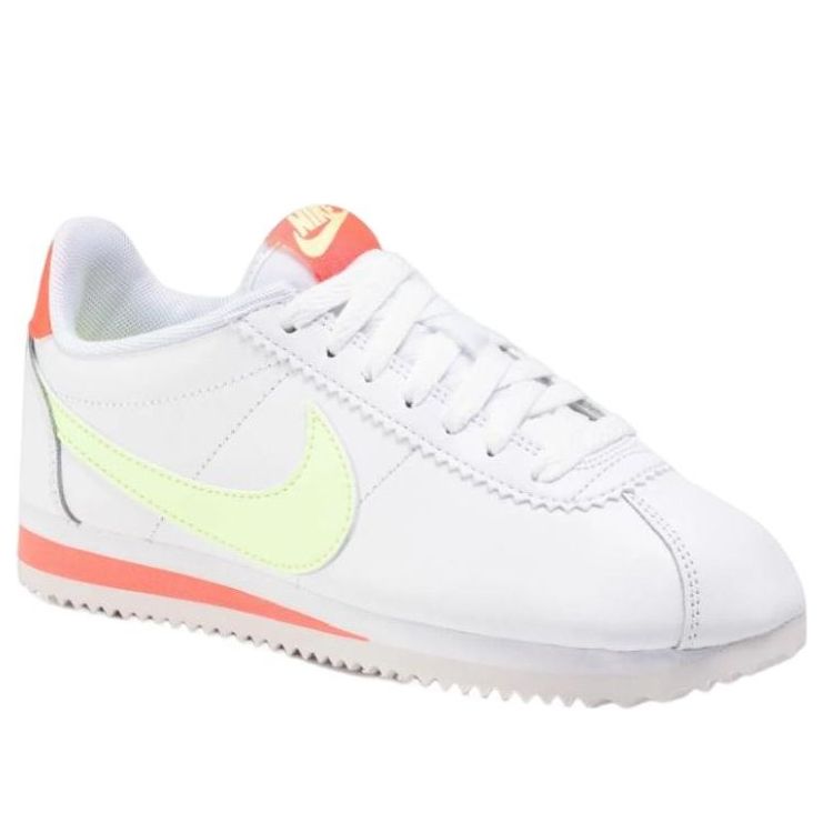 (WMNS) Nike Classic Cortez Leather 'Volt Flash Crimson' 807471-116