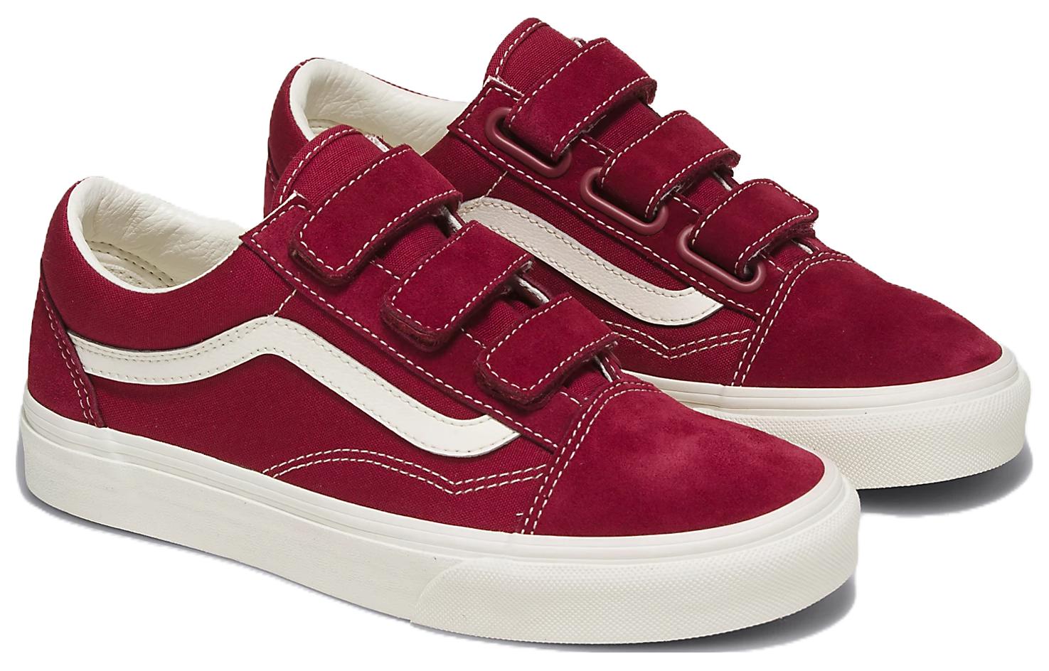 Vans Old Skool V Suede Canvas 'Red White' VN0A3D29DBW