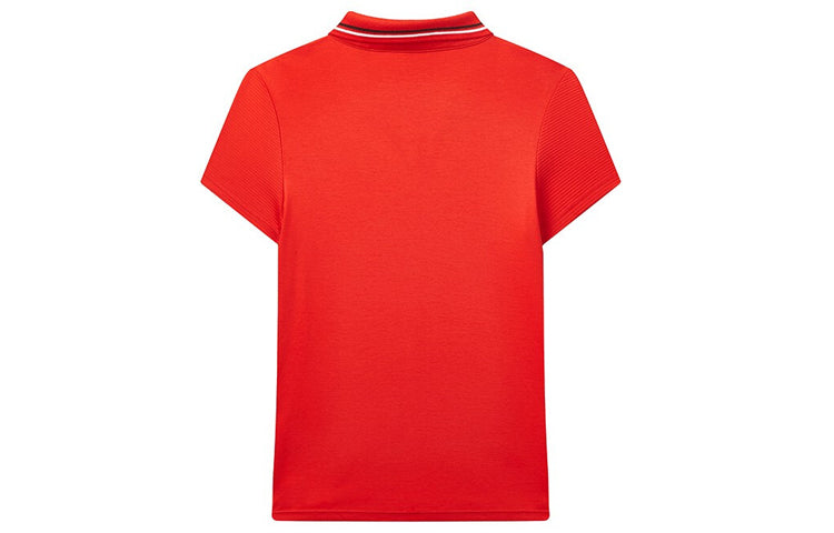 (WMNS) FILA Minimalistic Sports Short Sleeve POLO Red F11W021101F