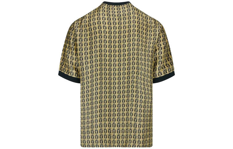 FENDI Logo Printing Short Sleeve Unisex Yellow FY1021AFROF0UNT