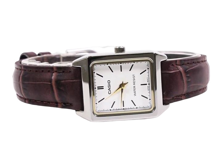 CASIO Female DRESS Japan / South Korea Fashion Quartz Brown Analog LTP-V007L-7E2