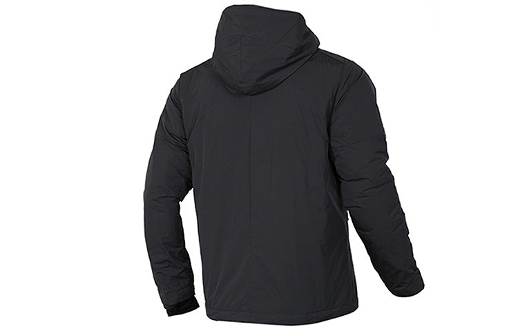 adidas Windproof Stay Warm Casual hooded With Down Feather Jacket Black BS1007