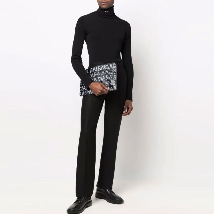 Balenciaga Fitted Turtleneck Sweater 'Black' 682003T51751000