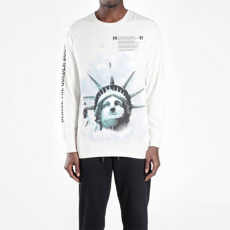 Off-White Statue of Liberty T-Shirt 'Black White Blue' OMAB001E181850150210